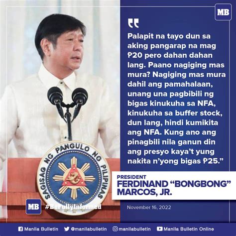 President Ferdinand Bongbong Marcos Jr Declared That The Government