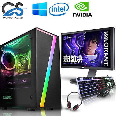 Fast Gaming Pc Computer Bundle Quad Core I Gb Ram Tb Hdd Gt