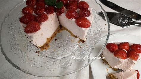 Tarta De Queso Y Fresas Chesscake Sin Horno Y Sin Azúcar Mi Cocina