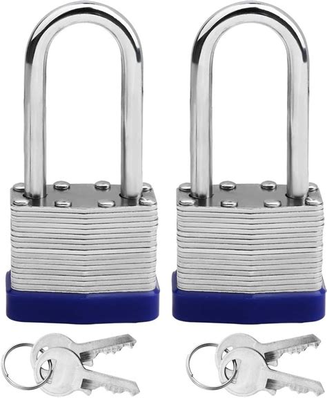 Kuou 2 Pack Padlocks With Keys Shackle Padlocks Long Lock With Keys