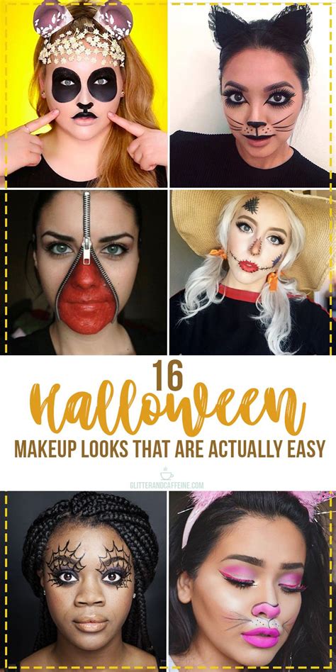 16 Diy Halloween Makeup Looks That Are Actually Easy Glitter And