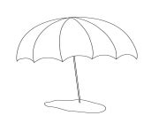 Coloriage Parasol De Plage Vacance Dessin Ete Imprimer