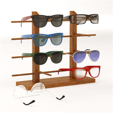 Wooden Sunglass Display Stand 3d Model Cgtrader