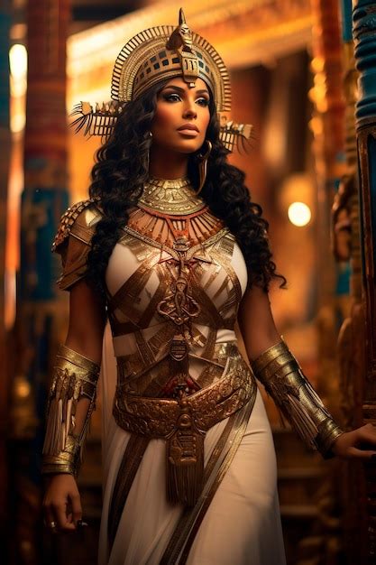 Premium AI Image | photo of a full body queen of egypt wearing and ...