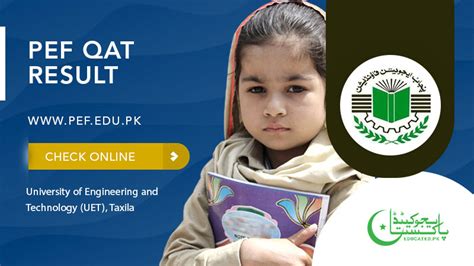 Pef Qat Result Punjab Education Foundation