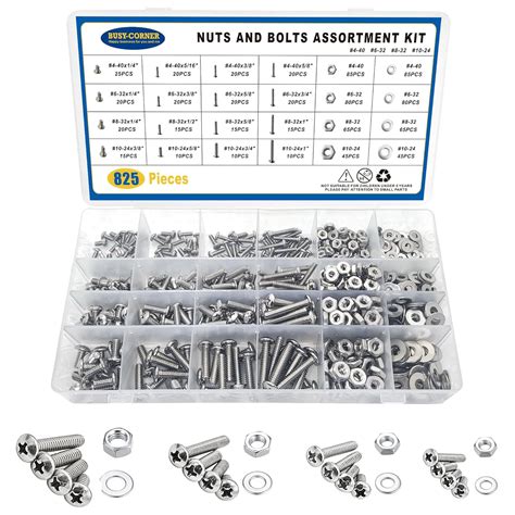 Pcs Nuts And Bolts Assortment Kit Stainless