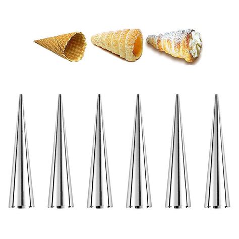 NSESSHome Clearance Cream Horn Molds Baking Cones Stainless Steel Roll