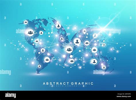 Social Media Network And Marketing Concept On World Map Background