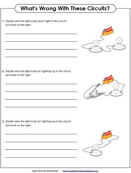 Electricity Worksheets For Th Grade