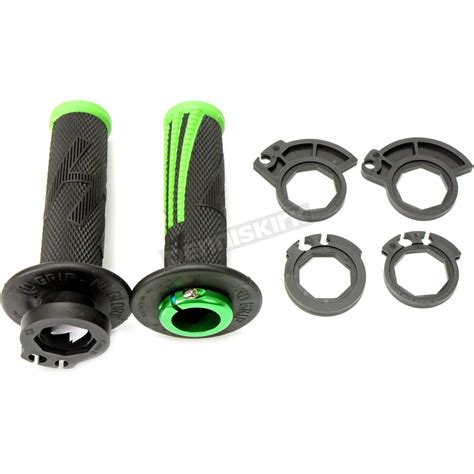 Odi Black Green Emig Pro V Lock On Grips H Epbn Dirt Bike Motocross