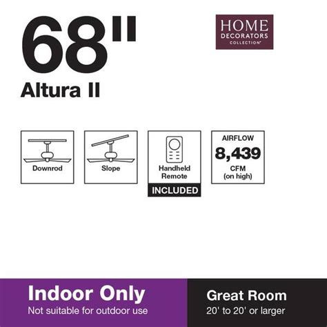 Altura In Indoor Brushed Nickel Ceiling Fan With Remote Control