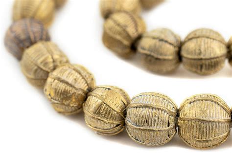 Amazon Thebeadchest Striped Ghana Brass Beads Mm African Round