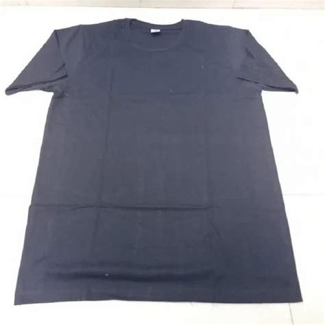 Dark Blue Cotton Round Neck T Shirt Size Medium Half Sleeves At Rs 400piece In Gurugram