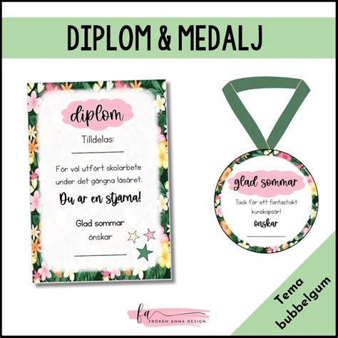 Diplom Och Medalj Till Skolavslutningen Teach Academy