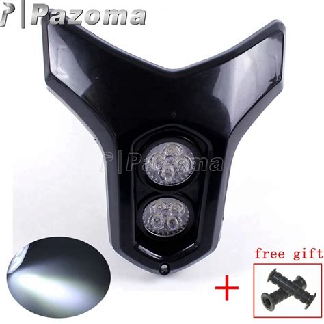 Universal Black Motocross Street Dirt Bike Front Headlight