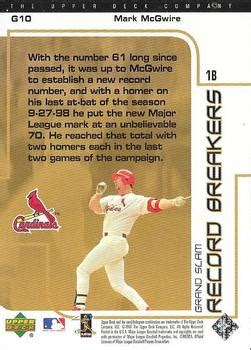 Ud Choice Grand Slam Record Breakers G Mark Mcgwire Trading