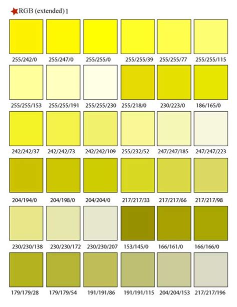 Printable Rgb Color Palette Swatches My Practical Skills My Practical Skills