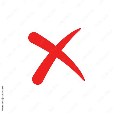 Cross Icon Flat Vector Design Cancel Symbol Stock Vector Adobe Stock