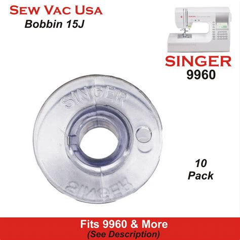 10 Pack Bobbins Fits Singer Sewing Machine: 9960 Quantum Stylist & Many ...