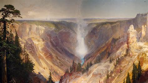 Thomas Moran Grand Canyon Of The Yellowstone Detail A Photo On