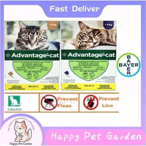 Bayer Advantage Cat Spot On Flea Treament Ubat Kutu Kucing S 04ml X