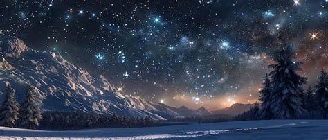 The Perfect Winter Night For Stargazing Premium Ai Generated Image