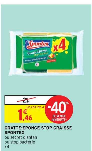 Promo Gratte éponge Stop Graisse Spontex chez Intermarché Hyper