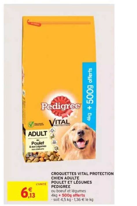 Promo Croquettes Vital Protection Chien Adulte Poulet Et Légumes