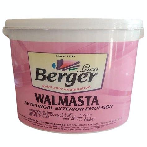 Berger Walmasta Antifungal Emulsion Paint Ltr At Rs Bucket In