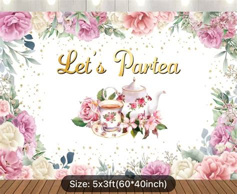 Let S Partea Birthday Backdrop Banner Etsy