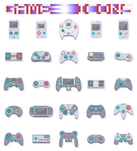 Video game icons set Stock Vector by ©karnoff 527633114