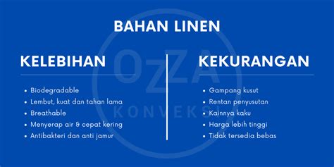 Bahan Linen Jenis Karakteristik Keunggulan Kain Linen Ozza