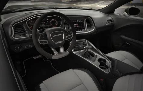 Download wallpaper Dodge, Challenger, SRT, car interior, Dodge Challenger SRT Hellcat, section ...