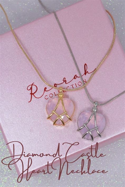 Diamond Castle Heart Necklace Friendship Necklaces Bigger Size