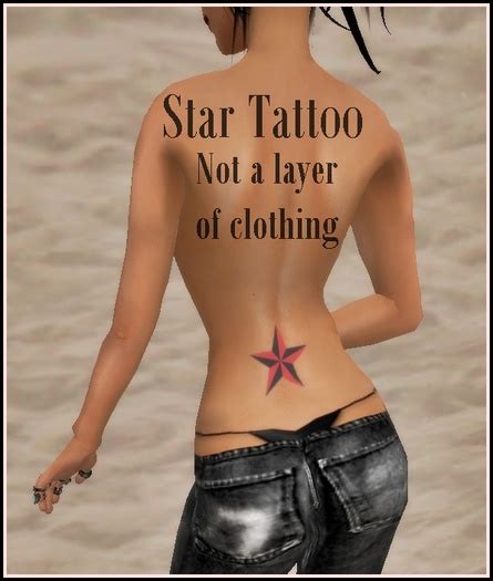 Second Life Marketplace - TATTOO STAR LOWER BACK