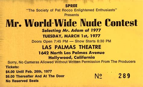 Mr World Wide Nude Contest Spree The Society Of Pat Ro Flickr