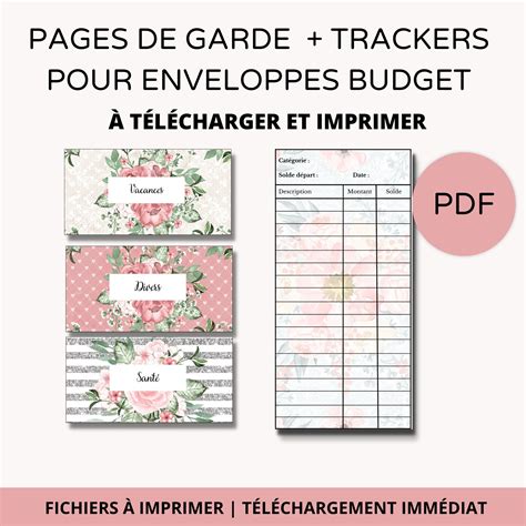 Pages De Garde Et Trackers Pour Enveloppes Budget En Fran Ais Pdf