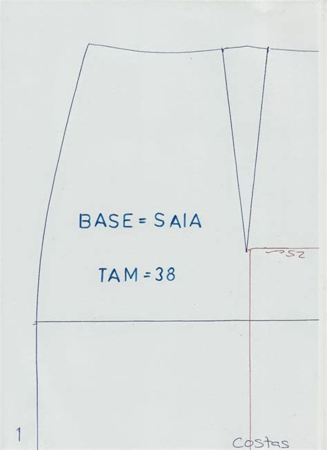 Esquema De Modelagem De Saia Reta Tamanho 40 Saia Reta Moldes De