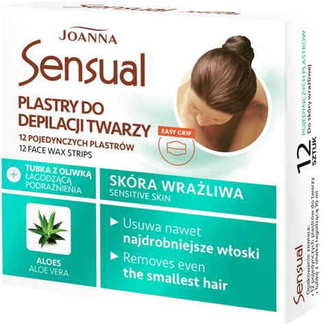 JOANNA Sensual Plastry Z Woskiem Do Depilacji Twarzy Z Aloesem