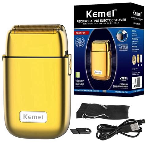 Kemei Tx1 Full Metal Electric Shaver For Men Hair Beard Electric Razor