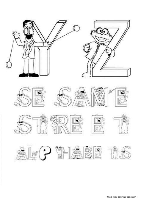 free sesame street alphabet coloring pages for preschool