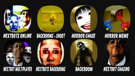 Nextbots Online Backrooms Shoot Them All Horror Meme Chase Horror