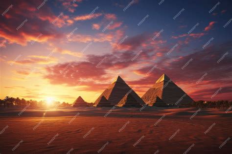 Premium Photo | Pyramids landscape