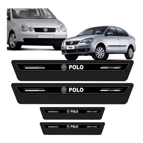 Kit Adesivo Soleira Premium Porta Polo Hatch Sedan Preto Shopee Brasil