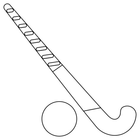 Field Hockey Stick And Ball Coloring Page Free Printable Coloring Pages