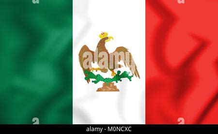 3D Flag of Mexico (1821-1823). 3D Illustration Stock Photo - Alamy