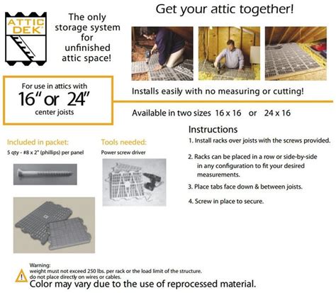 Attic Dek Flooring Panels Creates an Attic Storage Solution | Attic ...