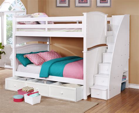 Sydney Full Over Full Bunk Bed White Espresso And Rustic Pecan Kids