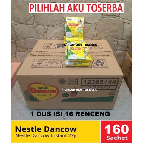 Jual Susu Dancow Sachet Fortigro Putih 27 Gram 1 Dus Isi 16 Renceng