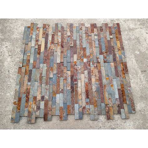 Natural Rusty Slate Stone Stacked Stone Wall Cladding Stone Veneer